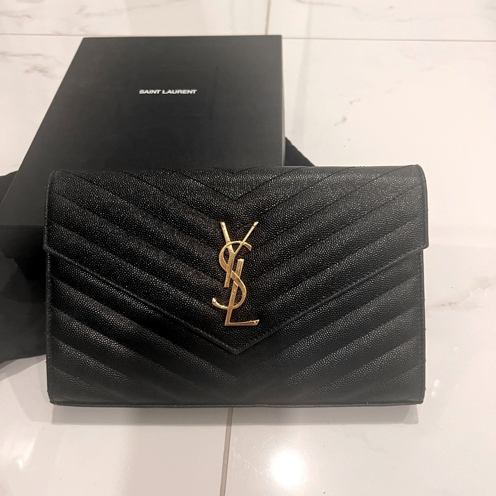 YSL crossbody Matelaase large envelope handbag